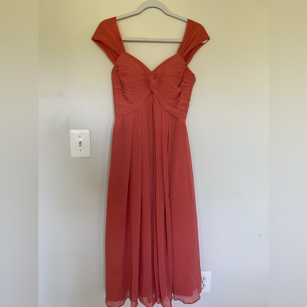Pink midi sleeveless dress